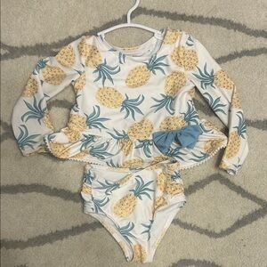 Tommy Bahama Kids Swim Top - White, Gold, Blue